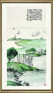 朱屺瞻_长兴岛丰收在望图_br_A Bumper Harvest in Sight on Changxing Island